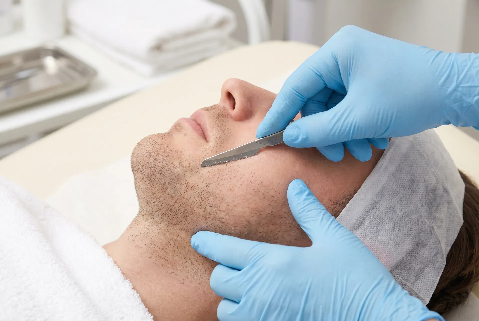 Dermaplaning for men
